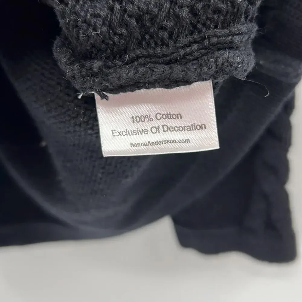 Hanna Andersson Snowflake Heavyweight Sweater - Black/White - 5T